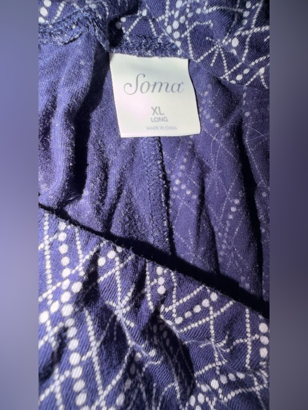 Soma Pajama Set XL Long Tank & Pants Soft Modal Lounge Sleepwear - Picture 8 of 9